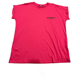 Top Balmain de algodón rosa Rosa