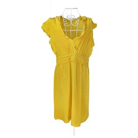 Robe soie Cacharel Jaune