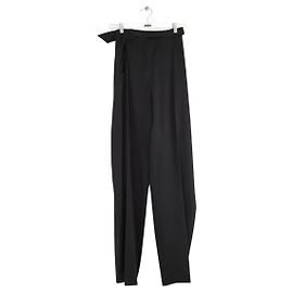 Thierry Mugler Black wool straight pants Black