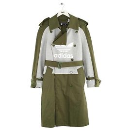 Adidas Trench coat de algodón Caqui