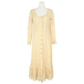 Pinko Gelbes Spitzenkleid Gelb