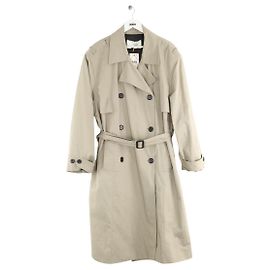 Autre Marque Trench coat de algodón marrón Castaño