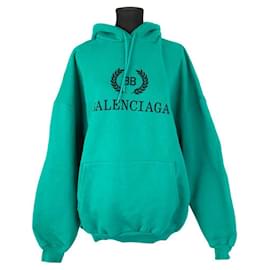 Balenciaga-Green cotton sweatshirt-Green