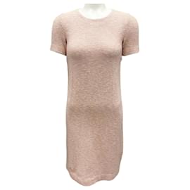 Autre Marque-Amina Rubinacci White / Orange Bianco Arancio Grigio Short Sleeved Cotton Tweed Dress-Orange