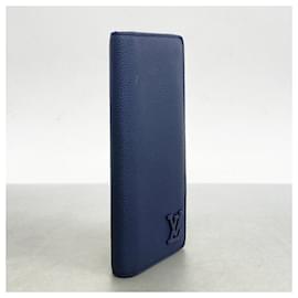 Louis Vuitton-Louis Vuitton Long Wallet LV Aerogram Portefeuille Brazza NM M81810 Marine Men's-Other