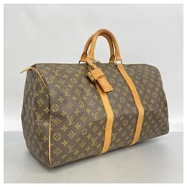 Louis Vuitton-Louis Vuitton Monogram Keepall 50 Boston Bag-Brown