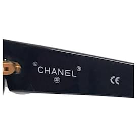 Chanel-Chanel Coco CC Logo sunglasses 05974-Black,Golden