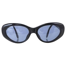 Chanel-Chanel Gold CC Logo Oval Black Sunglasses 05974-Black,Golden