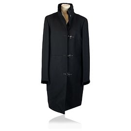 Fay Black Pure Virgin Wool Virginia Coat Size XXXL Black