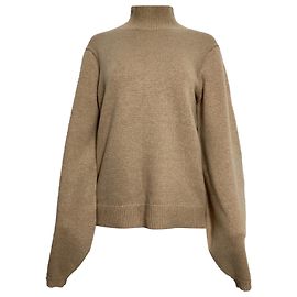 Chloé Strickpullover mit Ballonärmeln aus beigem Kaschmir Beige
