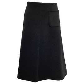 Der Gotzon Scuba Midi-Rock von The Row aus schwarzem Polyester Schwarz