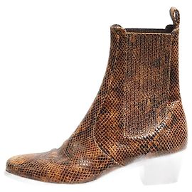 Soeur Bottines Chelsea en faux python marron - taille EU 38 (UK 5) Marron