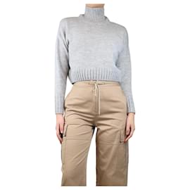 Masscob Grau Wolle cropped Pullover - Größe S Grau