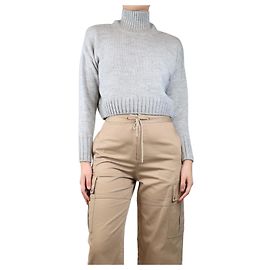 Masscob Pull court en laine grise - taille S Gris
