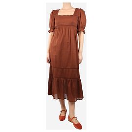 Reformation Vestido midi marrón - talla S Castaño
