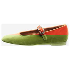 Autre Marque-Orange Mary Jane flats - size UK 6-Orange