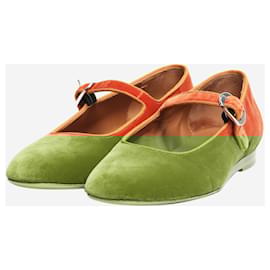 Autre Marque-Orange Mary Jane flats - size UK 6-Orange