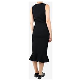 JW Anderson-Black ruffled-trim midi dress - size M-Black