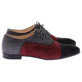 Christian Louboutin-CHRISTIAN LOUBOUTIN Ballerines T.EU 36 Suède-Gris