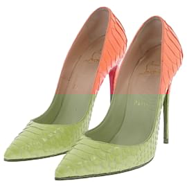 Christian Louboutin-CHRISTIAN LOUBOUTIN Talons T.EU 36.5 Cuirs exotiques-Orange