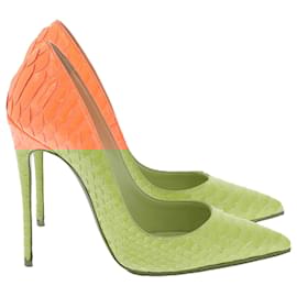 Christian Louboutin-CHRISTIAN LOUBOUTIN Talons T.EU 36.5 Cuirs exotiques-Orange