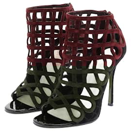 Christian Louboutin-CHRISTIAN LOUBOUTIN Ankle boots T.EU 37 Suede-Dark red