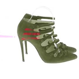 Christian Louboutin-CHRISTIAN LOUBOUTIN Talons T.EU 37 Suède-Rouge