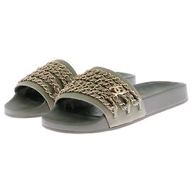 CHANEL Mules & clogs T.EU 36 Rubber Khaki