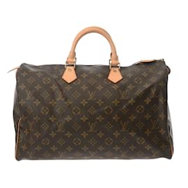 Louis Vuitton-Louis Vuitton Monogram Speedy 40 Handbag-Brown