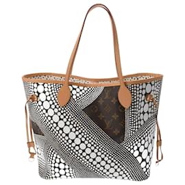 Louis Vuitton-Louis Vuitton Monogram Neverfull MM Tote Bag-White