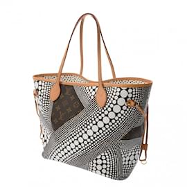 Louis Vuitton-Louis Vuitton Monogram Neverfull MM Tote Bag-White