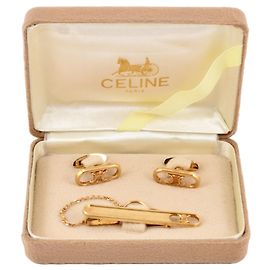 Céline Conjunto de gravata e abotoaduras CELINE Triomphe Outro
