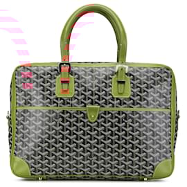 Goyard-Goyard Black Goyardine Ambassade MM Briefcase-Black,Other