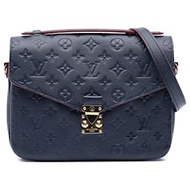 Louis Vuitton-Louis Vuitton Blue Monogram Empreinte Pochette Metis-Blue,Navy blue