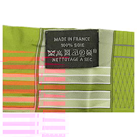 Hermès-Hermès Orange Couvertures Nouvelles Silk Twilly Scarf-Orange