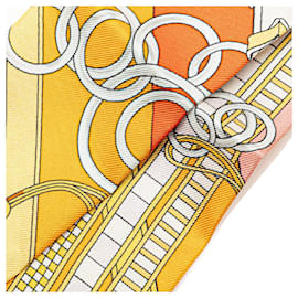 Hermès-Hermès Orange Brides et Gris-Gris Silk Twilly Scarf-Other
