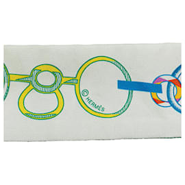 Hermès-Hermès Green Do Re Boucles Twilly Scarf-Other