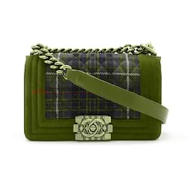 Chanel-Chanel Boy Chanel Matelasse Shoulder Bag-Red,Green