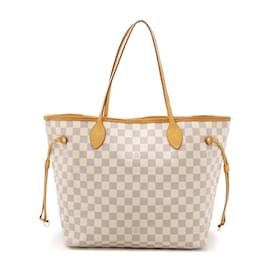 Louis Vuitton-Louis Vuitton Damier Azur Neverfull MM Tote Bag-Cream