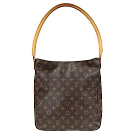 Louis Vuitton-Louis Vuitton Looping GM Monogram Shoulder Bag-Brown,Monogram