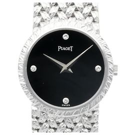 Relógio feminino Piaget em ouro branco 18K com corda manual Outro