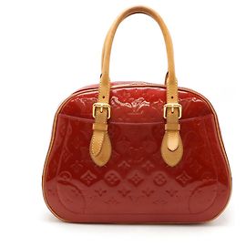 Borsa Summit Drive in Monogram Vernis di Louis Vuitton Rosso
