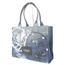 Bolsa tote grande em denim Futura da Marc Jacobs Marrom Azul