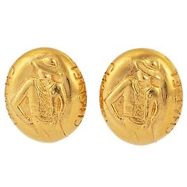 Gold Clip Ohrringe Mademoiselle Coco Chanel Golden