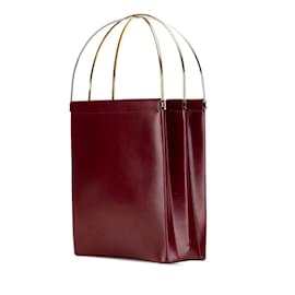 Cartier-Cartier Trinity Handbag in Bordeaux Wine Red Leather-Dark red