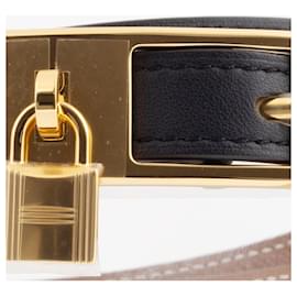 Hermès-Hermes Lucky 15 Reversible Belt-Black,Golden