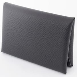 Hermès-Hermes Calviduo Coin Card Case-Black