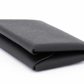 Hermès-Hermes Calviduo Coin Card Case-Black