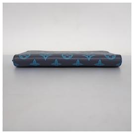 Louis Vuitton-Louis Vuitton Long Wallet Monogram Shadow Zippy Vertical-Blue