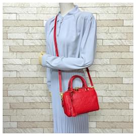Louis Vuitton-Louis Vuitton Speedy Bandouliere 20 Monogram Empreinte Shoulder Bag-Red,Fuschia